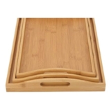Vencier Bamboo Serving Trays – Set of 3