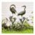 Verdigris Crane Garden Statues – Stake into Lawn Flower Beds Pond Set of 2