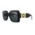 Versace Square Womens Black Dark Grey Sunglasses