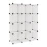 Versatile Storage Cube Organiser – 12 Cubes – Transparent