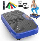 Vibration Plate Exercise Machine Weight Loss, Full Body Workout Vibration Plate Lymphatic Drainage,199 Adjustable Speeds Power Shaping Vibrating Plate Built-in Bluetooth Speaker