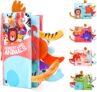 Vicloon Baby Soft Books, Baby Bath Cloth Book, Quiet Books for 0-3 Year Old Toddlers Kids, First Year 3D Animals Tails Crinkle Sensory Touch and Feel Book