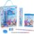 Vicloon Underwater Animals Stationery Set, Stationery Gift Set, Include 2pcs Pencil Case, Rulers, Eraser, Pencil Sharpener and Coin Purse, Underwater Animals Stationery Sets for Girls and Boys