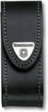 Victorinox Belt Pouch Leather for Swiss Army Knife, Pocket Knife, Belt Loop, Hook-and-Loop- fastener, Black