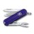 Victorinox Classic SD Mini Swiss Army Knife, Camping Pocket Knives, 7 Functions, Blade, Keyring, Purple Transparent