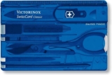 Victorinox Swiss Card, Swiss Made Pocket Tool, Credit Card Size, 10 Functions, Pen, Scissors, Blue
