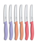 Victorinox Swiss Classic, Breakfast Knife, Table Knife Set, 6-Piece, Serrated Edge, 11 cm, Stainless Steel