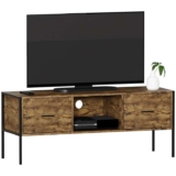 Vida Designs Brooklyn 2 Drawer TV Unit Stand Cabinet Entertainment Unit Dark Wood D40 x L123 x H50 CM