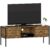 Vida Designs Brooklyn 2 Drawer TV Unit Stand Cabinet Entertainment Unit Dark Wood D40 x L123 x H50 CM
