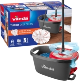 Vileda Turbo Deep Clean Spin Mop and Bucket Set with Foot Pedal Wringer