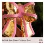 Vintage-Style Pink Bow Glass Christmas Tree Decoration