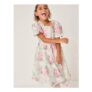 Viola Rose Print Broderie Trim Dress Multi