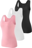 Vislivin Womens Supersoft Vest Tops Stretch Casual Tank Tops 3-4 Pack