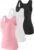 Vislivin Womens Supersoft Vest Tops Stretch Casual Tank Tops 3-4 Pack