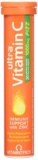 Vitabiotics Ultra Vitamin C Effervescent, Dissolvable with Zinc, Orange Flavour, 20 Tablets