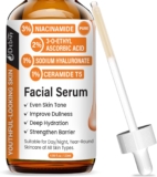 Vitamin C Facial Serum with Niacinamide Ceramide T5 Multi-Effect Anti-Aging Anti-Wrinkle (4.06fl.oz/120ml)