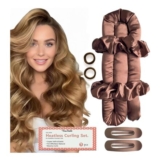 VivaSmile Heatless Hair Curler Set for Overnight Curls, Brown
