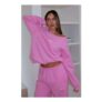 Vol. 1 off Shoulder Sweater Bubblegum