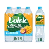 Volvic Touch of Fruit Mango & Passion Fruit Sugar Free Still Flavoured Water Multipack 6×1.5L