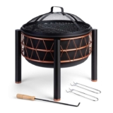 VonHaus Fire Pit 2 in 1 Firepit with BBQ Cooking Grill for Outdoor, Garden, Patio – Sold & Shipped by VonHaus UK