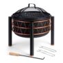 VonHaus Fire Pit 2 in 1 Firepit with BBQ Cooking Grill for Outdoor, Garden, Patio – Sold & Shipped by VonHaus UK