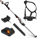 VonHaus Pole Hedge Trimmer Cordless 20V w/Battery & Charger, G-Series