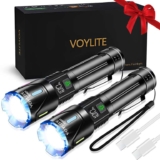 Voylite Torches LED Super Bright Rechargeable 2 Pack, 1000000 High Lumens Sold by Voylite-UK / FBA