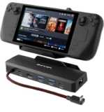 WAVLINK Steam Deck Dock, 6-IN-1 Docking Station for Steam Deck/ROG Ally with 4K144Hz HDMI 2.1, 100W PD IN, 3x 10G USB 3.2, Gigabit RJ45