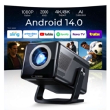 WEMI 2000 ANSI Native 1080P Smart Projector, 4K Supported X7