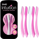 WILKINSON SWORD – Intuition Eyebrow Shaper for Women Facial Hair Remover and Trimmer Exfoliating Dermaplaning Tool Pack of 5 Disposable Razors