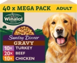 WINALOT Sunday Dinner Mixed in Gravy Wet Dog Food Pouches 40x100g