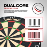 WINMAU Darts – Blade 6 Dual Core Dartboard – Professional Steel Tip Dart board endorsed by the PDC – Prime deal Sold by WINMAU FBA