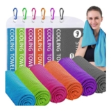 WIURGOHA 6-Pack Microfiber Cooling Towels for Neck and Face (40×12)