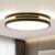 WOKNOS LED Modern Flush Mount Ceiling Lights,11.81 in Black and Gold Rund Ceiling Lamp Fixture,4000K Linghting for Kitchen Bedroom Living Room Hallway Porch Entryway Dining Room Landing Study Closet