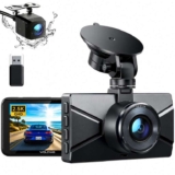 WOLFANG 2.5K Front & Rear Dash Cam, 1440P, 3.0 LCD, Super Night Vision, Loop Recording, G-Sensor, 170 Wide Angle, WDR & 24H Parking Guard