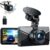 WOLFANG 2.5K Front & Rear Dash Cam, 1440P, 3.0 LCD, Super Night Vision, Loop Recording, G-Sensor, 170 Wide Angle, WDR & 24H Parking Guard