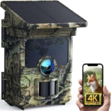 WOLFANG 4K 68MP Wildlife Camera with WiFi & Bluetooth, Trail Camera, 5200mAh Battery, 120 20M Night Vision, 0.1s Trigger, Motion Activated