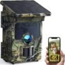 WOLFANG 4K 68MP Wildlife Camera with WiFi & Bluetooth, Trail Camera, 5200mAh Battery, 120 20M Night Vision, 0.1s Trigger, Motion Activated