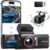 WOLFANG 4K Front & Rear WiFi Dash Cam, Dual Car Camera, 3 IPS, Super Night Vision, Loop Recording, G-Sensor, 170 Wide Angle, Parking Guard
