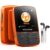 WOLFANG MP3 Player with Bluetooth 5.2, Sports Clip, Mini Size, HiF FM Radio, Voice Recorder, Earphones Included Orange/Blue – Prime Deal