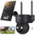 WOLFANG No WiFi Security Camera, 4G CCTV Camera with Sim Card, Camera Wireless Outdoor, Solar Powered, Night Vision