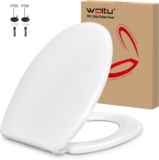 WOLTU Premium Duroplast Toilet Seat, Soft Close & Hardwearing, Oval with Quick Release Hinges, Adjustable Universal Fit for Modern Bathrooms, Easy Clean Anti-Slip, White