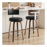 WOOW DEPOT 2-Pack Swivel Counter Height Bar Stools