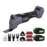 WORFCI Cordless Oscillating MultiTool with 2 Batteries, LED, 6 Speeds