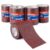 WORKPRO 4-Roll Sandpaper Roll Set, 93 mm x 5 m, 60/120/180/240 Grit, Aluminum Oxide Abrasive Sanding Paper