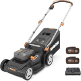 WORX WG745E 40V Brushless Cordless Lawnmower, 41cm, 600m², Battery & Charger, 5-Year Warranty