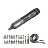 WORX WX240 3.6V (4V MAX) Mini Electric Screwdriver with 3-Gear Torque – with Prime