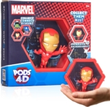 WOW PODS – 4D Marvel Ironman, Unique Connectable Collectable Bobble-head figure that Bursts from their World into Yours, Wall or Shelf Display, Marvel Toys and Gifts, Series 1 no. 408