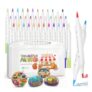 WSICSE 36 Colour Acrylic Brush Tip Paint Marker Pens