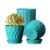 WSMKSZ 10.2 Cm Plastic Plant Pots, 5-Pack, Drainage and Saucers